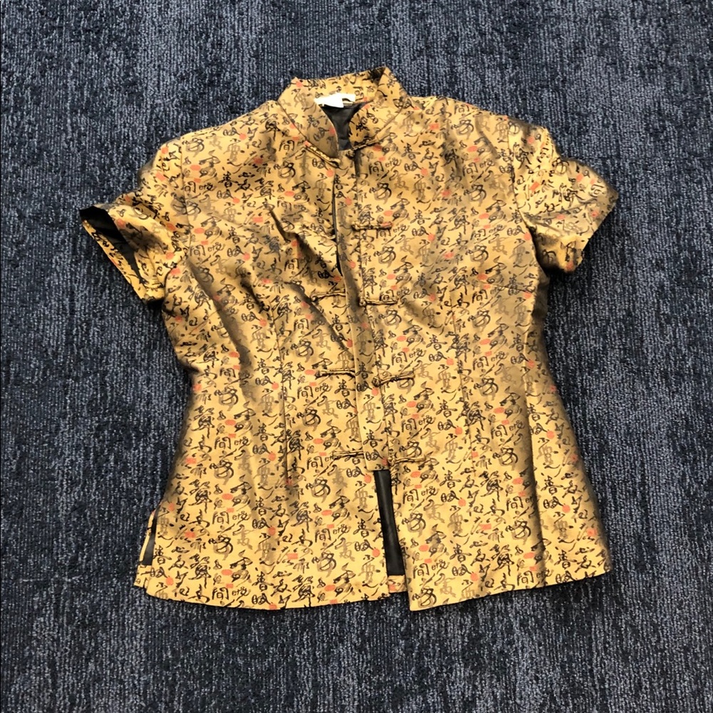 Gold Brocade Blouse - image 1
